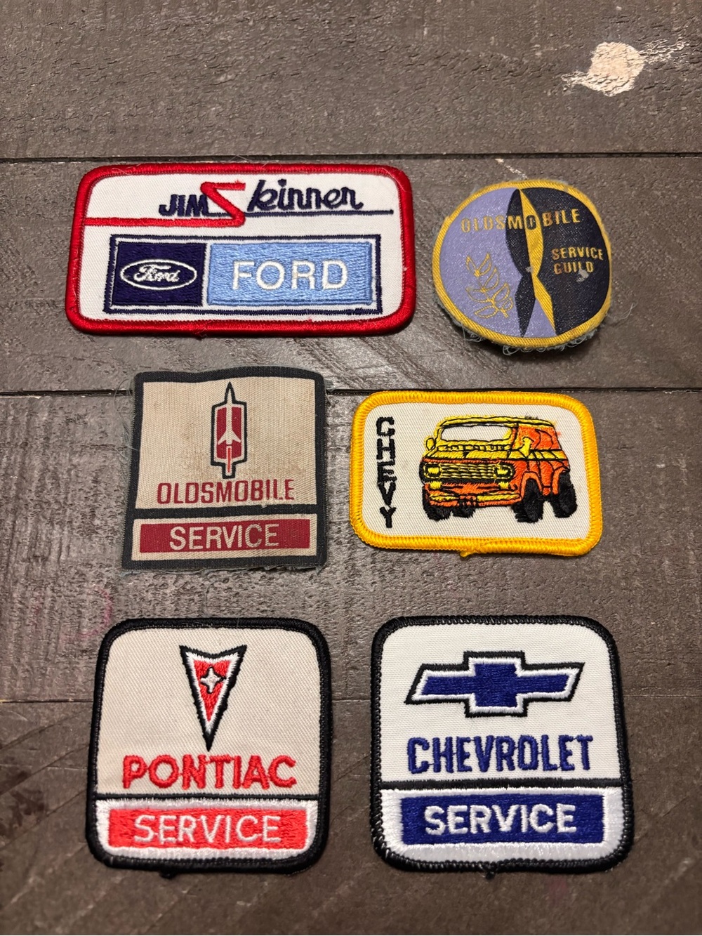 Vintage Lot of Car Patches Chevrolet Ford Pontiac Oldsmobile